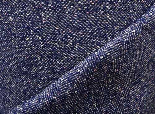 Tweed weave fabric herringbone twill