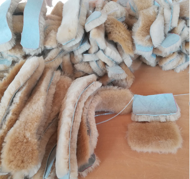 Wool sheepskin shoes fabric