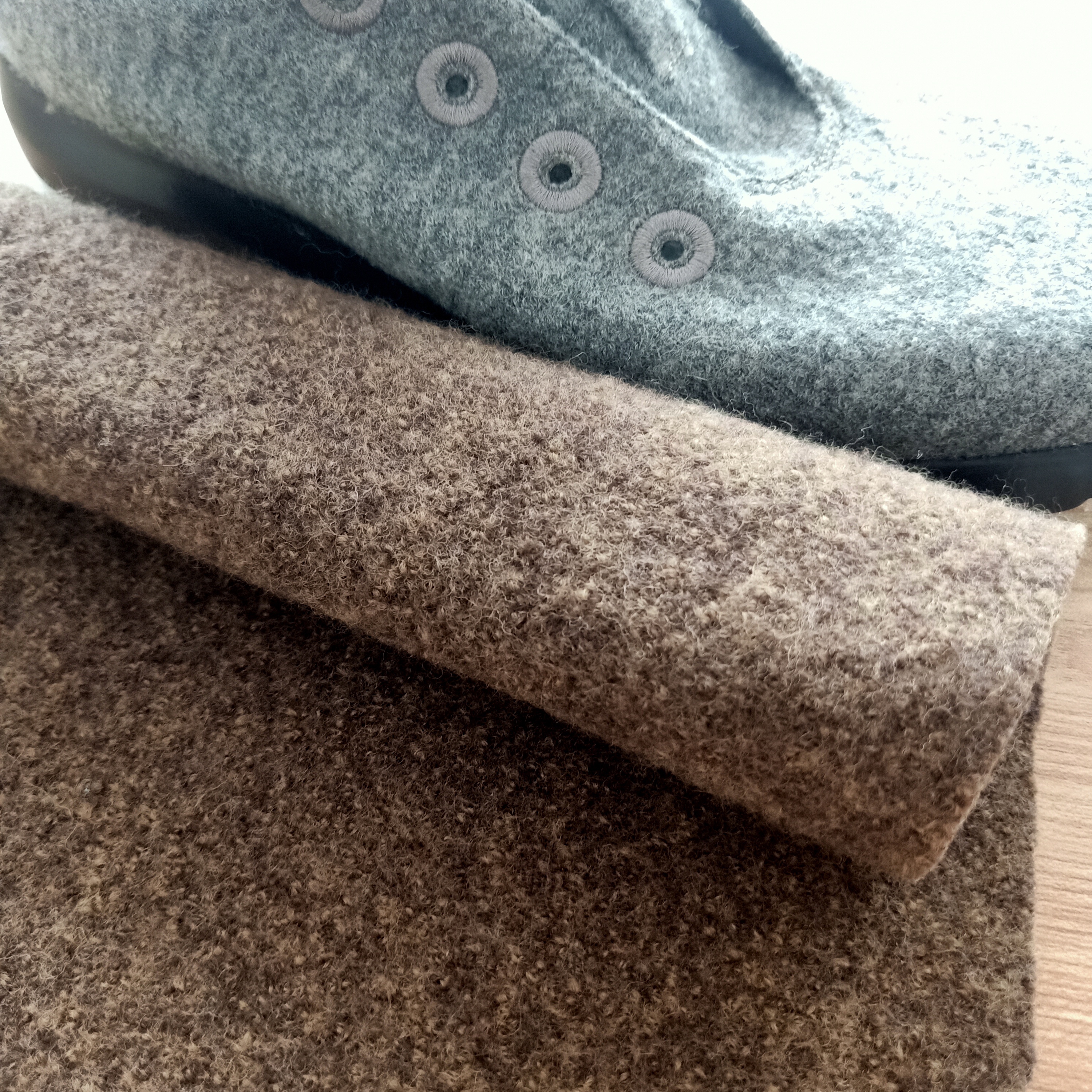 shoes wool fabric