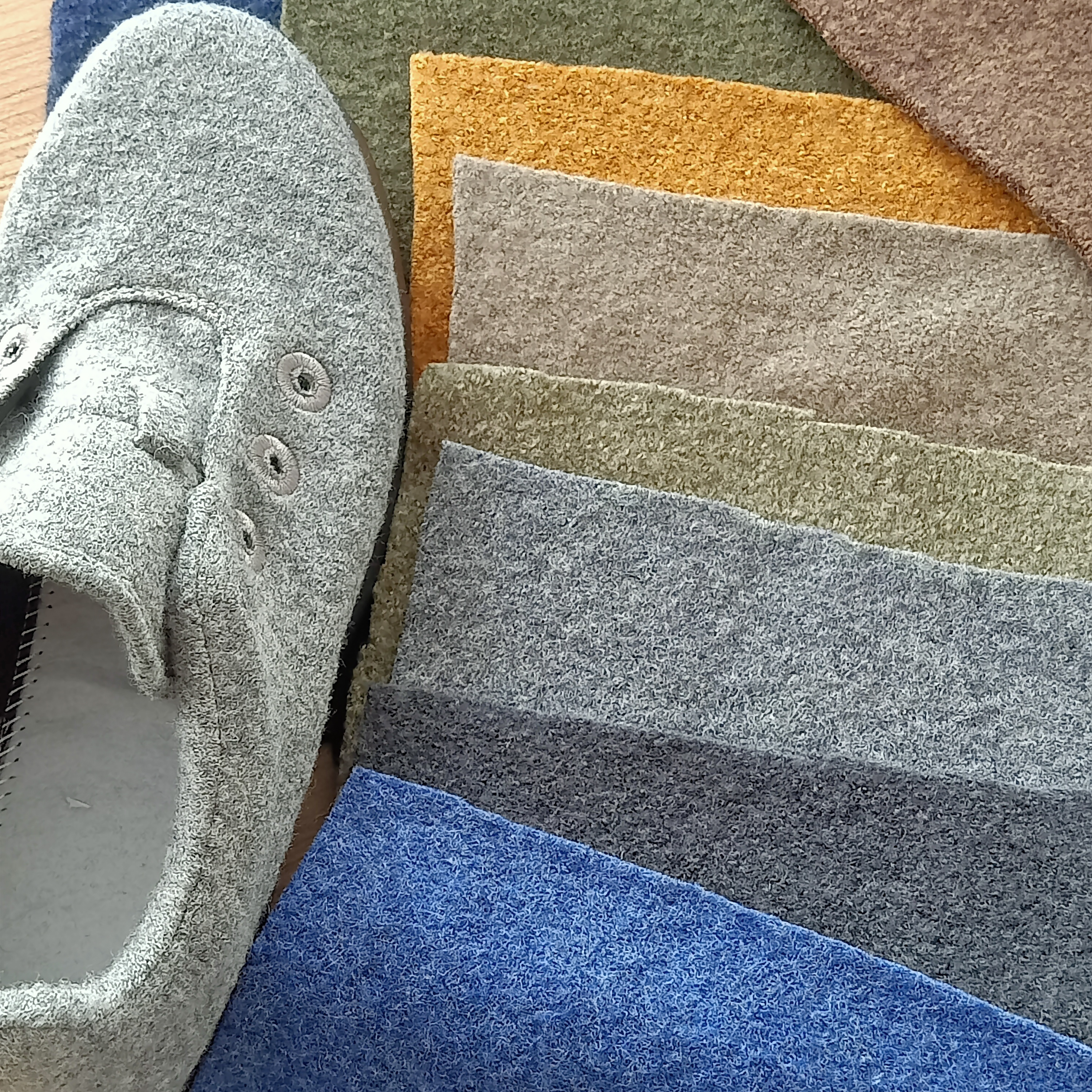 Wool shoes fabric material